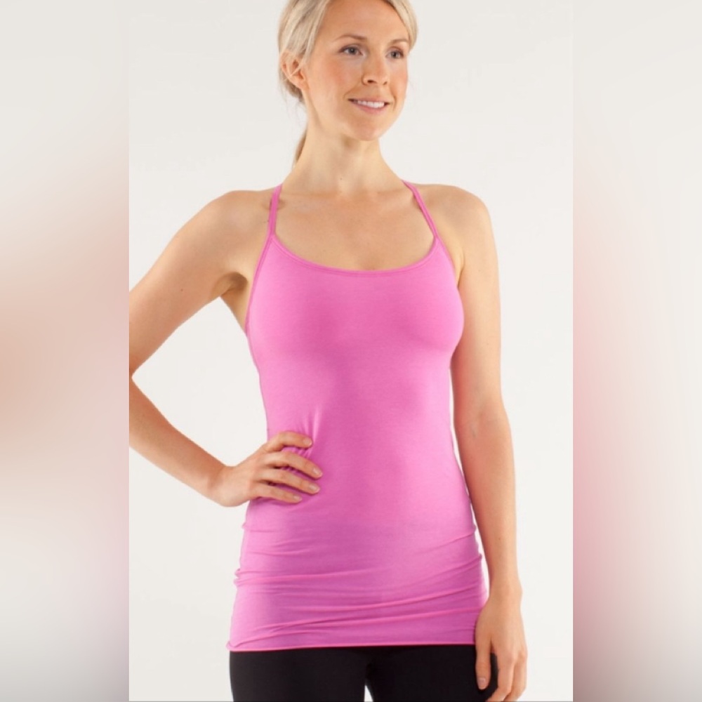 Lululemon diversity tank 6 EUC RARE vitasea lyocell shelf-bra